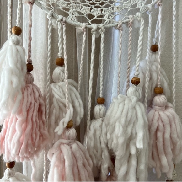 Pink and White Dreamcatcher Wall Decor - Picture 5 of 5